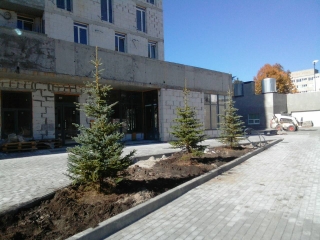ЖК "Квант" продолжается благоустройство придомовой территории