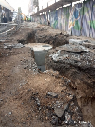 ЖК "Полтавский Шлях": работы по врезке в городскую канализацию